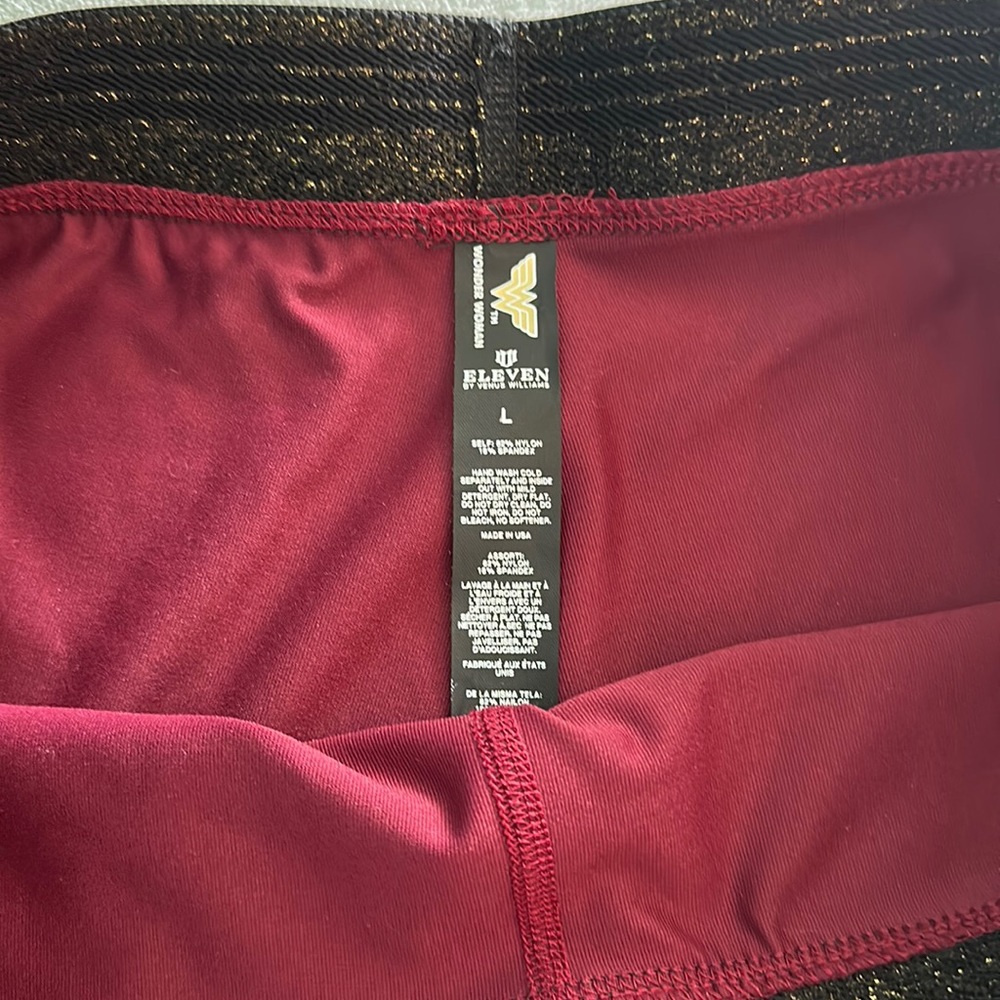 Venus Williams Wonder Woman Red Leggings Size Large - Picture 4 of 8